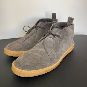LL Bean Signature Suede Gray Leather Dress Desert Boots